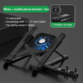 AeroDesk Laptop Cooling Stand — Adjustable Fan-Cooled Riser