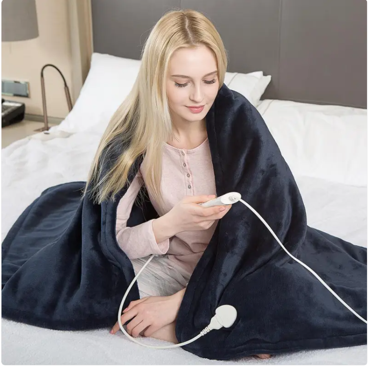 AeroBlanket Electric Heated Throw — 3-Level Adjustable Warmth
