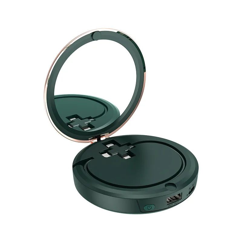AeroCompact Mirror Hand Warmer and Power Bank in green