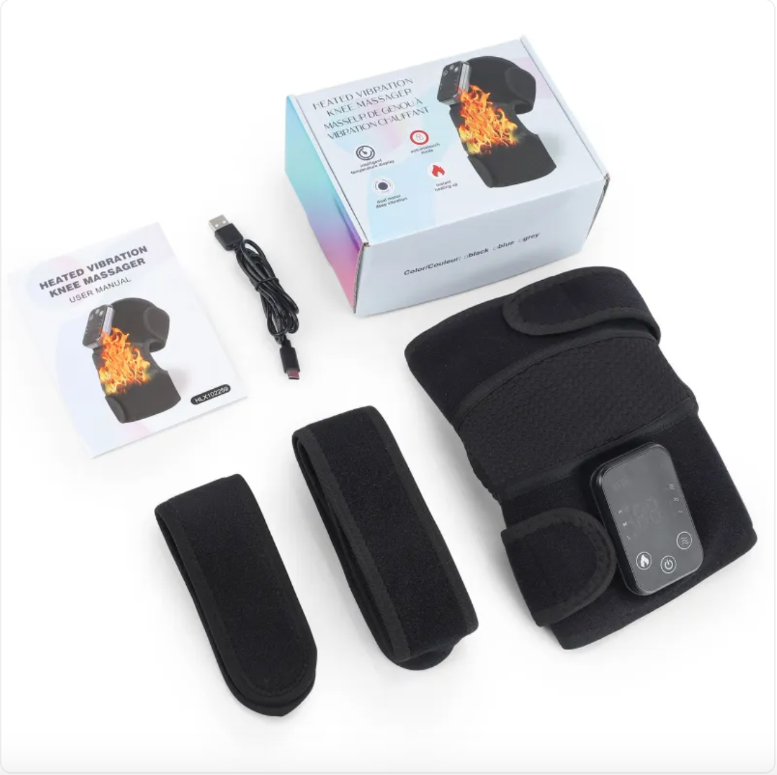AeroJoint Heated Vibration Massage Wrap — Warmth & Relief for Knee or Shoulder