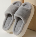 AeroPlush Fluffy Slippers in Grey, UK 3-4 (EU 36-37)