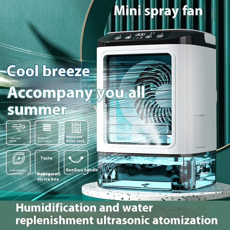 AeroSpray Dual Mist Air Cooler — Compact Desktop Cooling