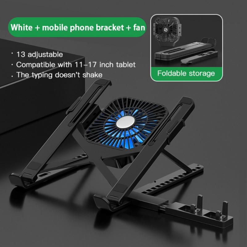 AeroDesk Laptop Cooling Stand — Adjustable Fan-Cooled Riser