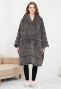 AeroCosy Heated Wearable Blanket in Dark Grey