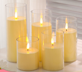AeroFlicker Rechargeable LED Candles in Golden glass