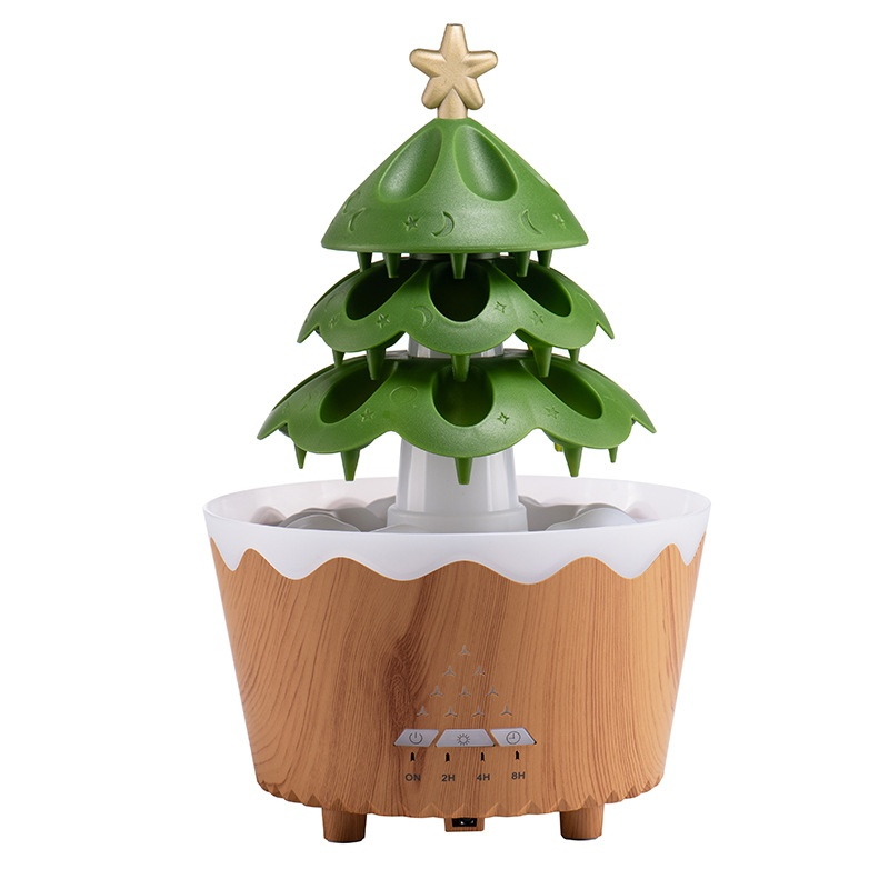 AeroPine Christmas tree aroma diffuser in light wood