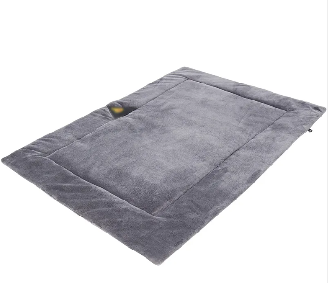 AeroDen Self-Warming Pet Bed in grey