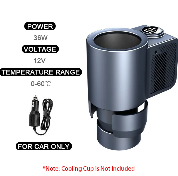 AeroCup Car Heating & Cooling Cup Holder — Hot or Cold On the Go